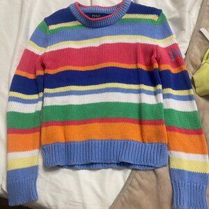 MULTI COLOR POLOR SWEATER